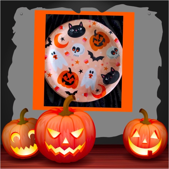 🎃Halloween 3-piece Party Table Set: Napkins, Plates & Cutlery NEW - Picture 3 of 12